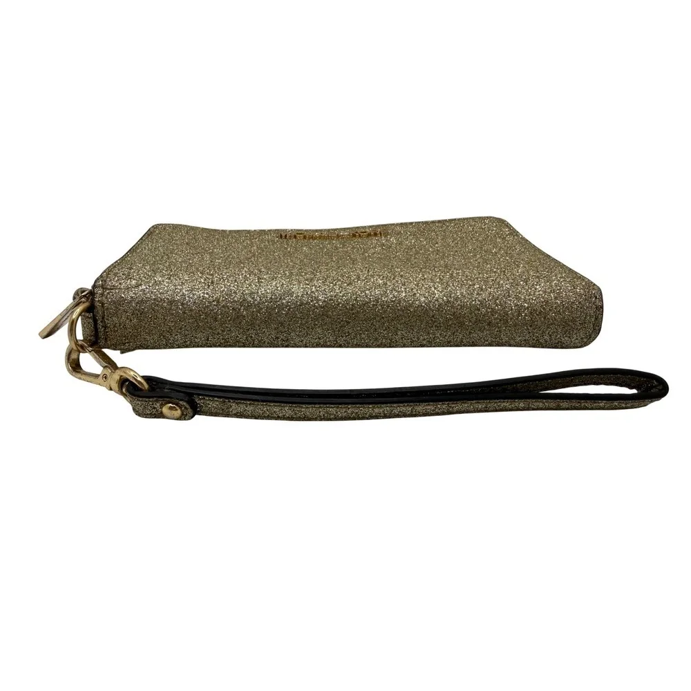 Michael Kors Jet Set Travel Continental Wallet, Pale Gold Glitter, Zip Around